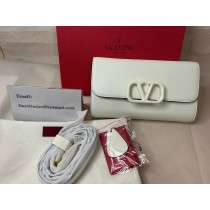 Valentino Garavani Vsling Shoulder Bag Calfskin White