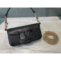 Valentino LOCÒ Shoulder Bag 20CM VLogo Signature Black