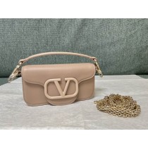 Valentino LOCÒ Shoulder Bag 20CM VLogo Signature Pink