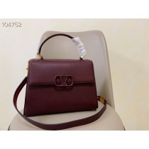 Valentino Medium Vsling Calfskin Handbag Chocolate