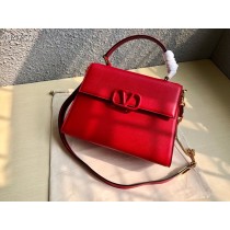 Valentino Medium Vsling Calfskin Handbag Red