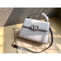Valentino Medium Vsling Calfskin Handbag White