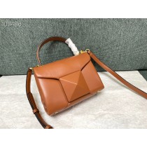 Valentino Mini One Stud Handbag Nappa Leather Brown Lambskin