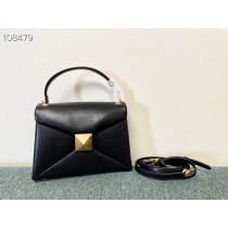 Valentino Small One Stud Handbag Nappa Leather Lambskin Black