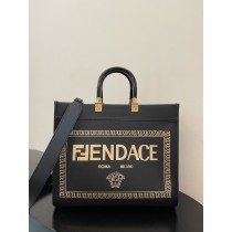 Versace x Fendi Fendace Sunshine Tote Black