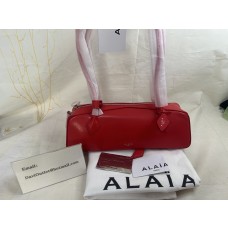 Alaïa Le Teckel Medium Bag In Nubuk Calfskin Red