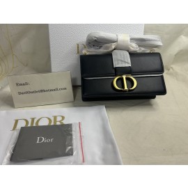 Dior Small 30 Montaigne East-West Bag Calfskin Black