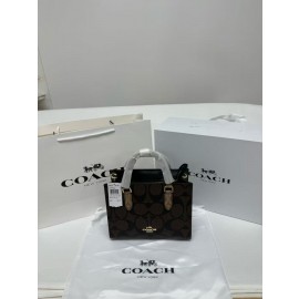 Coach Maggie Small Tote Bag In Blocked Signature Canvas