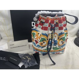 Dolce Gabbana Print Crespo Bucket Bag