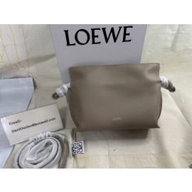 Loewe Medium Flamenco Clutch In Nappa Calfskin Sand