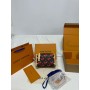 Louis Vuitton Brown Side Trunk cloth handbag