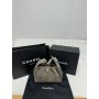 Chanel Suede Quilted Small Chanel 25 Handbag Dark Grey