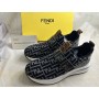 Fendi FF Vertigo tobacco/black slip-on sneakers 
