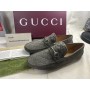 Gucci Men's Horsebit 1953 loafer in grey GG suede