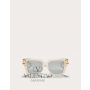 Knock off valentino canada store I - Squared Acetate Vlogo Frame for Woman in Ivory/silver
