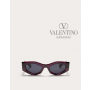 Shop replica valentino canada yorkdale Iii - Irregular Acetate Frame for Woman in Purple/dark Grey