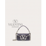copy valentino canada yorkdale Locò Embroidered Small Shoulder Bag for Woman in Lilac/crystal