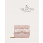 Buy knockoff valentino canada online Medium Roman Stud The Shoulder Bag In Nappa With Chain And Enameled Studs for Woman in Rose Quartz