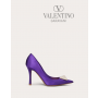 Shop replica valentino canada yorkdale One Stud Satin Pump With Stud And Crystals 100mm for Woman in Electric Violet/crystal