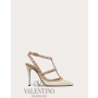 AAA quality fake valentino canada sale Patent Rockstud Caged Pump 100mm for Woman in Light Ivory/poudre