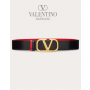 Buy fake valentino canada outlet Reversible Vlogo Signature Belt In Glossy Calfskin 40 Mm for Woman in Black/pure Red