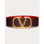 reps valentino canada locations Reversible Vlogo Signature Belt In Glossy Calfskin 70 Mm for Woman in Rubin/pure Red