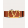cheap knokcoff valentino canada outlet Reversible Vlogo Signature Belt In Glossy Calfskin 70 Mm for Woman in Saddle Brown/black