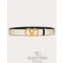 Buy replica Valentino toronto Reversible Vlogo Signature Belt In Grainy Calfskin 30mm for Woman in Light Ivory/black