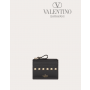 Buy knockoff valentino canada online Rockstud Calfskin Cardholder With Zipper for Woman in Black