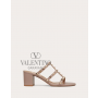 high quality fake valentino canada sale Rockstud Calfskin Leather Slide Sandal 60 Mm for Woman in Poudre