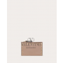 Shop replica valentino canada yorkdale Rockstud Grainy Calfskin Cardholder With Zipper for Woman in Poudre