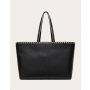 Knock off valentino canada store Rockstud Grainy Calfskin Tote Bag for Woman in Black