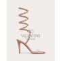 reps valentino canada locations Rockstud Kidskin Sandal 100mm for Woman in Rose Cannelle