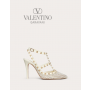imitation valentino canada stores Rockstud Mesh Pump With Crystals And Straps 100mm for Woman in Ivory/crystal