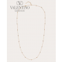 Buy knockoff valentino canada online Rockstud Metal Necklace for Woman in Gold