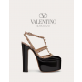 fakes valentino Ottawa Rockstud Platform Pump In Patent Leather 155 Mm for Woman in Black/poudre