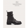 Fake Valentino toronto Roman Stud Calfskin Combat Boot With Tonal Studs 40mm for Woman in Black
