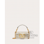 copy valentino canada yorkdale Small Locò Metallic Calfskin Shoulder Bag for Woman in Platinum