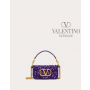 Buy knockoff valentino canada online Small Locò Shoulder Bag With 3d Embroidery for Woman in Astral Purple