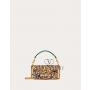 Replica valentino yorkdale toronto Small Locò Shoulder Bag With 3d Embroidery for Woman in Gold/multicolor