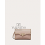 Top quality cheap valentino canada online Small Rockstud Grainy Calfskin Crossbody Bag for Woman in Poudre