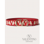 AAA quality fake valentino canada sale Toile Iconographe Belt 40mm for Woman in Beige/red