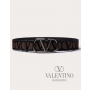 Buy knockoff valentino canada online Toile Iconographe Belt With Leather Detailing for Man in Fondantblack
