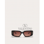 Cheap valentino canada stores V - Rectangular Acetate Frame for Woman in Black/gradient Pink