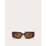Buy replica Valentino toronto V - Rectangular Acetate Frame for Woman in Maroon/dark Brown