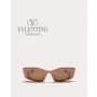 Knockoff valentino Ottawa V -rectangular Acetate for Woman in Dark Nude/dark Brown
