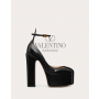 fakes valentino Ottawa Garavani Tan-go Platform Pump In Patent Leather 155 Mm for Woman in Black