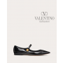high quality fake valentino canada sale Garavani Tiptoe Patent Leather Ballet Flats for Woman in Black