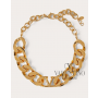 AAA quality fake valentino canada sale Vlogo Chain Metal Choker for Woman in Gold