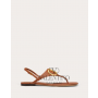 Buy knockoff valentino canada online Vlogo Signature Flat Thong Sandal In Grainy Calfskin for Woman in Saddle Brown